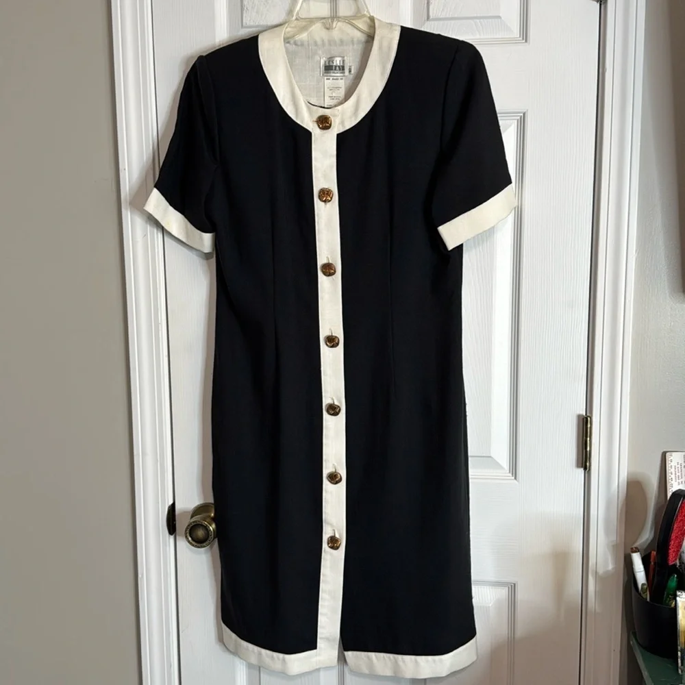 Vintage Leslie Fay Petite Collections Dress - size 10 - Picture 1 of 3
